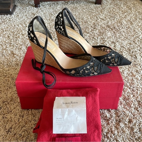 Rare Valentino Espadrille lace wedge sandals - Picture 2 of 6